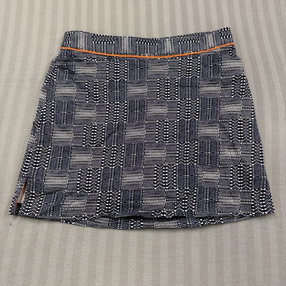 Lady Hagen Women's Geometric Basket Weave Golf Skort Size 6 Short Front Zip